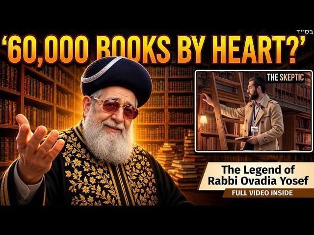 60,000 Books By Heart?🧠📖 | Rabbi Ovadia Yosef | TORAH FOR KIDS AI