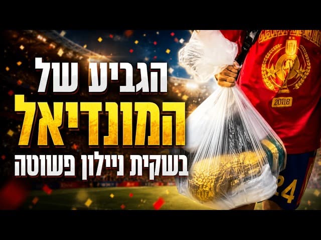 הגביע של המונדיאל בשקית ניילון פשוטה