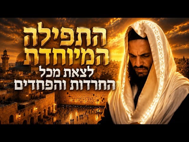 תפילה נגד חרדות ופחדים מאת הרב אפרים כחלון שליט"א