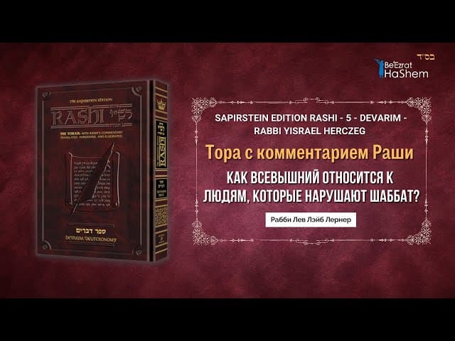 Раши | Как Всевышний относиться к людям, которые нарушают Шаббат?  | Рабби  Лев Лэйб Лернер