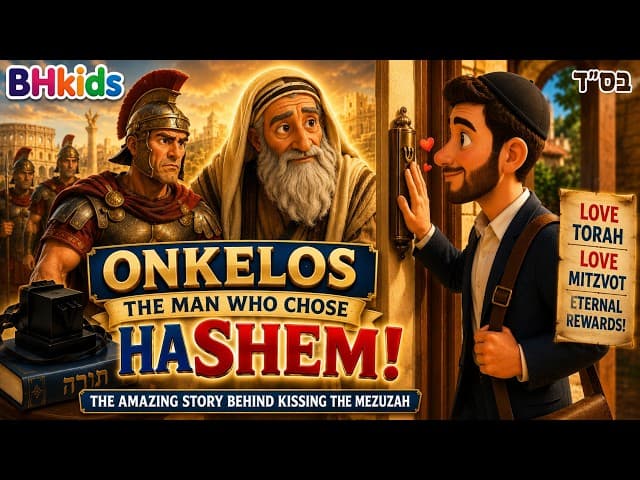 The Amazing Story Behind Kissing The Mezuzah | Onkelos | TORAH FOR KIDS AI