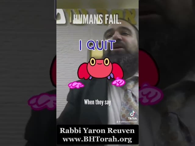 FAILURE IS HUMAN GIVING UP ON FIXING FAILURE IS EVIL #failure #evil #rabbiyaronreuven