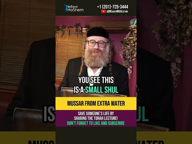 Mussar from extra water 💡 Story about Rabbi Yisrael of Salanter #shorts #torah