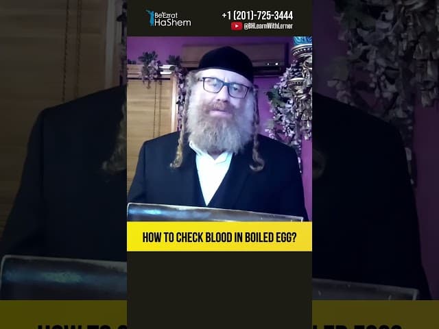 How to check blood in boiled egg? #Torah #shorts
