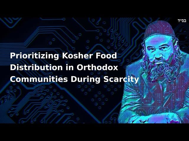 Prioritizing Kosher Food Distribution in Orthodox Communities During Scarcity