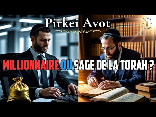 Être millionnaire vs érudit Torah - MUSSAR Pirkei Avot