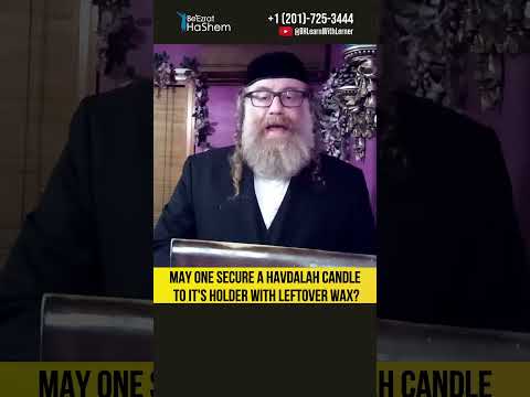 May One Secure a Havdalah Candle to It's Holder With Leftover Wax? #Torah #shorts