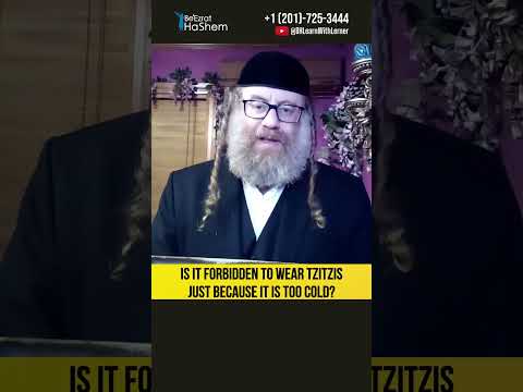 Is It Forbidden To Wear Tzitzis Just Because It Is Too Cold? #Torah #shorts