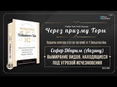 𝟭𝟱𝟭. Через призму Торы | Вымирание видов, находящиеся под угрозой исчезновения | Рабби Лев Лернер